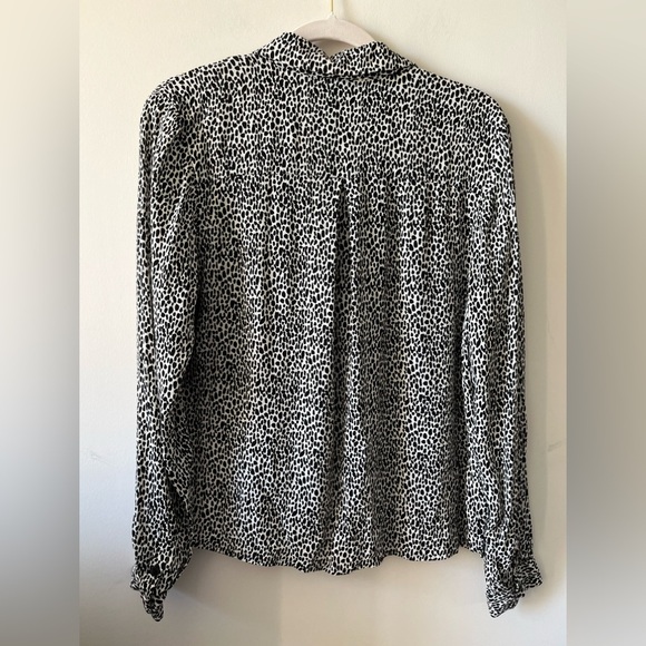 Frank + Oak Animal-Print Button-Down Collared Blouse (Large) - Picture 7 of 8